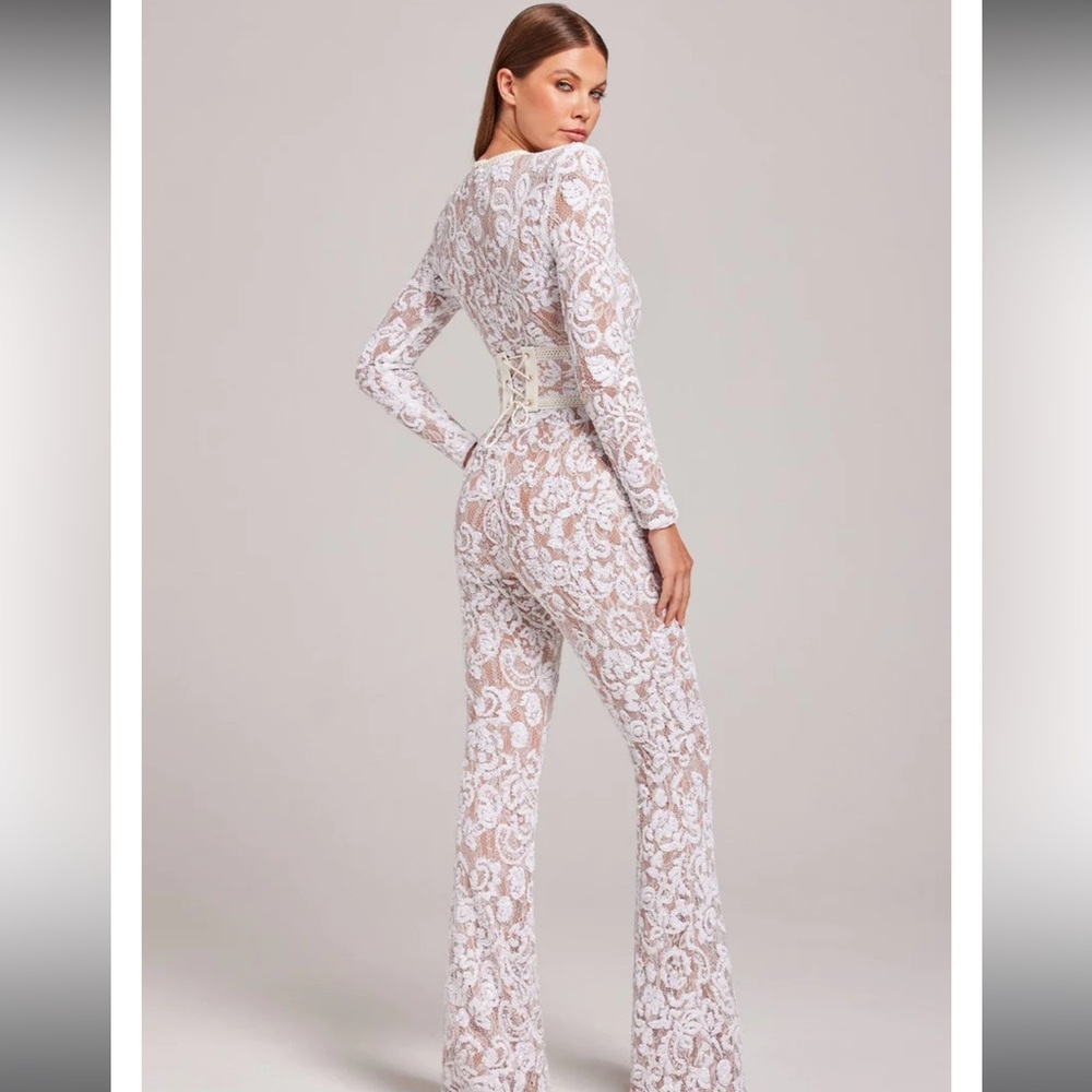 Nadine Merabi - Bella White Jumpsuit